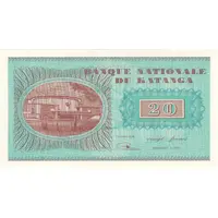 20 Francs 'Moise Tshombé'