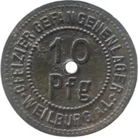 10 Pfennig - Weilburg an der Lahn Offizier-Gefangenenlager