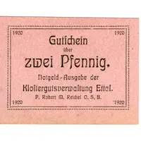 2 Pfennig Klostergutsverwaltung Ettal