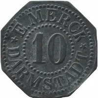 10 Pfennig - Darmstadt E. Merck