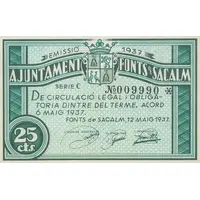 25 Céntimos Fonts de Sacalm