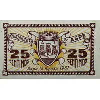 25 Céntimos Aspe