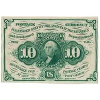 10 Cents 'Postage Currency' - 1st issue