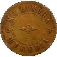 15 Centavos - M. J. Zamora Santo Domingo, Heredia