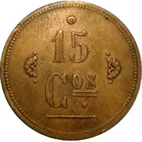 15 Centavos - M. J. Zamora Santo Domingo, Heredia