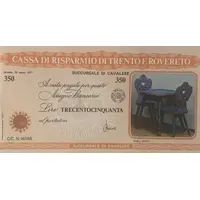 350 Lire Cassa di Risparmio di Trento e Rovereto - Succursale di Cavalese