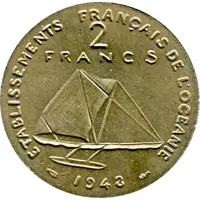 2 Francs Essai, incuse design