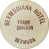 Wooden Nickel Frank Davison, Bermudiana Hotel