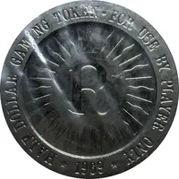 50 Cents Reef Casino gaming token, Antigua