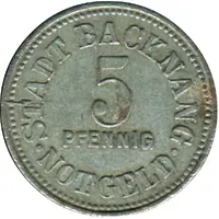 5 Pfennig - Backnang