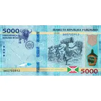 5000 Francs Blue