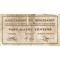 25 Céntimos Benissanet