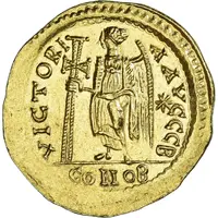 Solidus - Zeno VICTORIA AVGGG, Constantinopolis