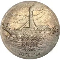 Medal - Steam Navigation on Swiss Lakes in the 19th Century Rigi I