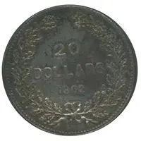 20 Dollars - British Columbia Silver Pattern