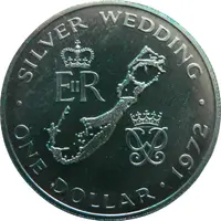 1 Dollar - Elizabeth II Silver Wedding