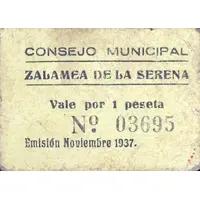 1 Peseta Zalamea de la Serena