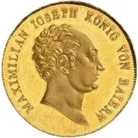 1/2 Thaler - Maximilian I Joseph Schulpreistaler - Gold Pattern