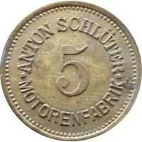 5 Pfennig - Freising Anton Schlüter Motorenfabrik