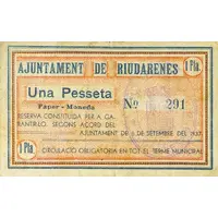 1 Peseta Riudarenes