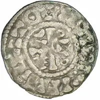 Denier anonymous Provins and Sens mints, monogram