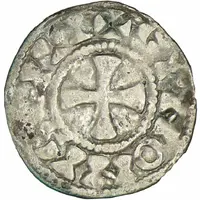 Denier anonymous Provins and Sens mints, monogram