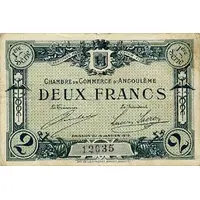 2 Francs - Chambre de Commerce d'Angoulême [16] <1er série>