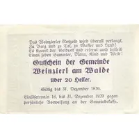 20 Heller Weinzierl am Walde