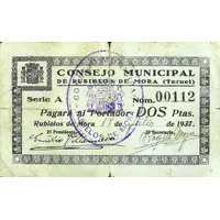 2 Pesetas Rubielos de Mora