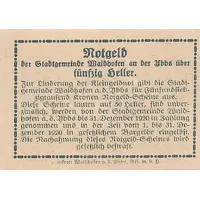 50 Heller Waidhofen an der Ybbs