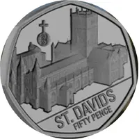 50 Pence - Charles III St David`s Cathedral