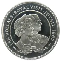 10 Dollars - Elizabeth II Royal Visit, Silver Proof Issue
