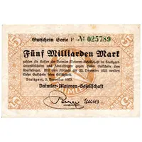 5 000 000 000 Daimler-Motoren-Gesellschaft