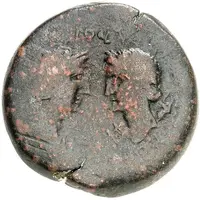 Æ30–32 - Augustus Minerva and Apollo