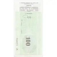 100 Lire - Cassa di Risparmio di Trento e Rovereto