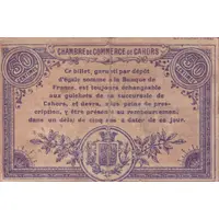 50 centimes - Chambre de Commerce de Cahors [46] cadre violet, fond rose