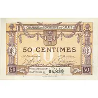 50 centimes - Chambre de Commerce de Calais [62] 6ème émission