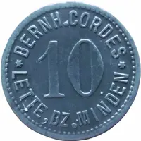 10 Pfennig - Lette Bernh. Cordes