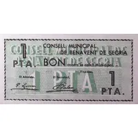 1 Peseta Benavent de Segrià