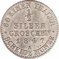 1/2 Silbergroschen - Paul Alexander Leopold II