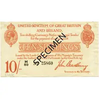 10 Shillings - George V Treasury issue, 2nd series