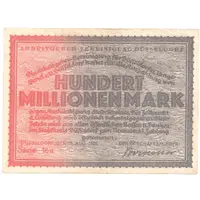 100 000 000 Mark Arbeitgeber-Vereinigung