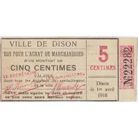 5 Centimes Ville de Dison
