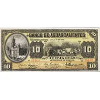 10 Pesos El Banco de Aguascalientes
