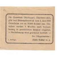 50 Heller Oberkappel