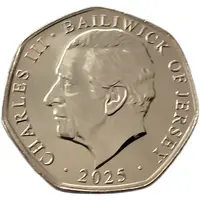 50 Pence - Charles III Buckingham Palace, Gold plated