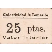 25 Pesetas Tamarite de Litera