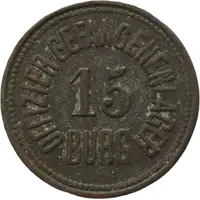 15 Pfennig - Burg Offizier Gefangenenlager