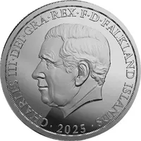 1/4 Sovereign - Charles III Saint George and dragon, Silver Proof