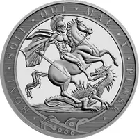 1/4 Sovereign - Charles III Saint George and dragon, Silver Proof